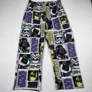 Star Wars Pajama Pants Boys Size Large Multicolor Fleece Lounge Bottoms‎